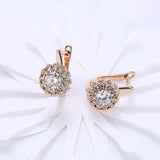 INALIS Stud Earrings For Women Flower-Shaped Inlaid 5A+ Cubic Zirconia Luxury Copper Earrings Hot Selling Pretty Fashion Jewelry