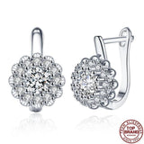 INALIS Stud Earrings For Women Flower-Shaped Inlaid 5A+ Cubic Zirconia Luxury Copper Earrings Hot Selling Pretty Fashion Jewelry KZCE151-E