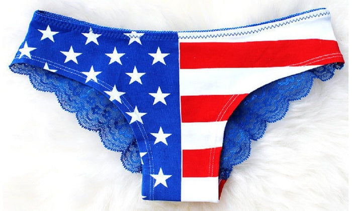 2 pairs Patriotic Flag Seamless Panties
