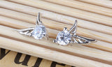 Angel Wings Crystal Stud Earrings