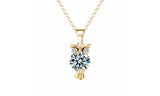 Cubic Zirconia Owl Crystal Necklace