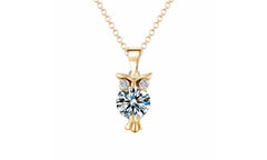 Cubic Zirconia Owl Crystal Necklace