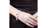 Love Twisted Silver Cuff Bracelet