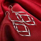 Twisted Sterling Silver Double Drop Earrings