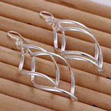 Twisted Sterling Silver Double Drop Earrings