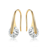 18K Gold Plated Floating Drop Earrings With Swarovski Elements