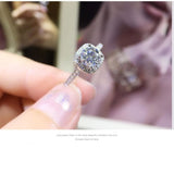 18K White Gold Ring Made With Swarovski Crystals