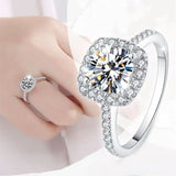 18K White Gold Ring Made With Swarovski Crystals