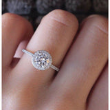  18K White Gold Ring Made With Swarovski Crystals