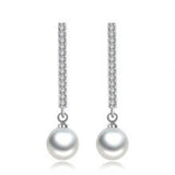 Pearl Crystal Drop Earrings