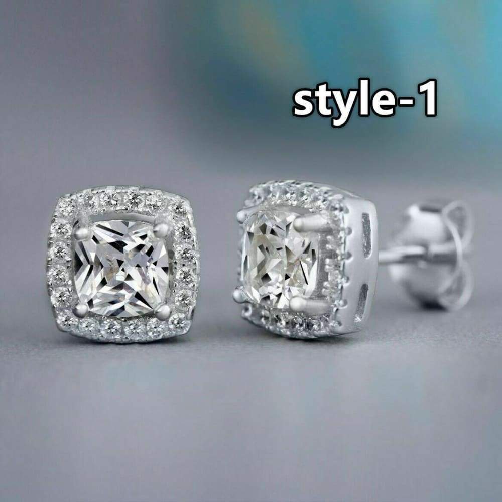 925 Silver,Gold,Rose Gold Stud Earrings for Women Fashion Jewelry A Pair/set