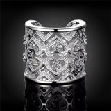 925 Sterling Silver Crystal Heart Ring