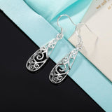 925 Sterling Silver Filigree Teardrop Earrings