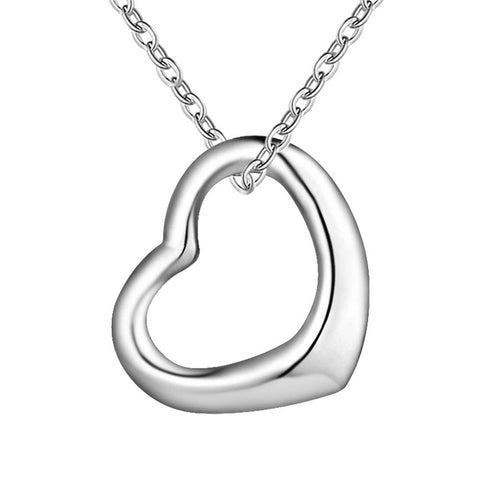 925 Sterling Silver Heart Pendant Necklace