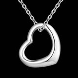 925 Sterling Silver Heart Pendant Necklace