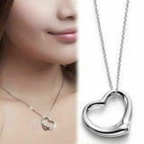 925 Sterling Silver Heart Pendant Necklace