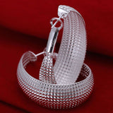 925 Sterling Silver Hoop Pierced Earrings 