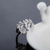 925 Sterling Silver Leaf Ring
