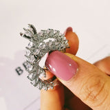 925 sterling silver luxury wedding ring set women bride engagement anniversary jewelry