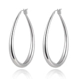 925 Sterling Silver Oval Filigree Hoop Earrings E080