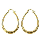 925 Sterling Silver Oval Filigree Hoop Earrings KE032-A