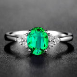 Adjustable Emerald Ring