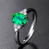 Adjustable Emerald Ring