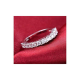 Classic 18K White Gold Plated Engagement Wedding Ring