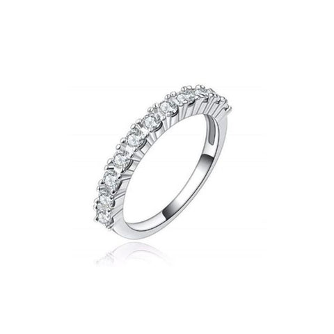 Classic 18K White Gold Plated Engagement Wedding Ring