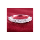 Classic 18K White Gold Plated Engagement Wedding Ring