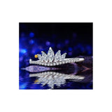 Classic Crown White Gold Plated Crystal Ring