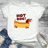 Fashion Women Dog Mood Funny Cute Printing Graphic T Shirt T-Shirt Tee Shirt Tees CZ20406 / S