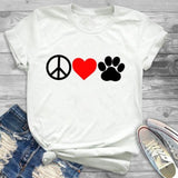 Fashion Women Dog Mood Funny Cute Printing Graphic T Shirt T-Shirt Tee Shirt Tees CZ20407 / XXL