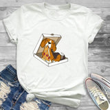 Fashion Women Dog Mood Funny Cute Printing Graphic T Shirt T-Shirt Tee Shirt Tees CZ20412 / M