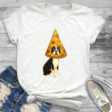 Fashion Women Dog Mood Funny Cute Printing Graphic T Shirt T-Shirt Tee Shirt Tees CZ20398 / XL