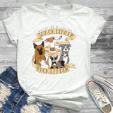 Fashion Women Dog Mood Funny Cute Printing Graphic T Shirt T-Shirt Tee Shirt Tees CZ20390 / S