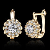Gold Plated Earrings for Women Wedding Party Ear Ring Jewelry