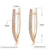 Gold Plated Hoop Earrings with Diamonds