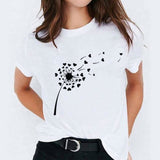 Graphic T Shirt for Women Cat Animal Cute Trend Print Top Tee T-Shirt CZ22663 / M