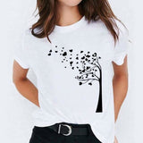 Graphic T Shirt for Women Cat Animal Cute Trend Print Top Tee T-Shirt CZ22664 / XXL