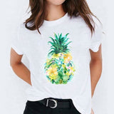 Graphic T Shirt for Women Cat Animal Cute Trend Print Top Tee T-Shirt CZ22666 / L