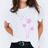 Graphic T Shirt for Women Cat Animal Cute Trend Print Top Tee T-Shirt CZ22667 / XL