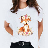 Graphic T Shirt for Women Cat Animal Cute Trend Print Top Tee T-Shirt CZ22670 / XXL