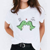 Graphic T Shirt for Women Cat Animal Cute Trend Print Top Tee T-Shirt CZ22657 / S