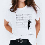 Graphic T Shirt for Women Elephant Love Fashion Print T-shirts Top Womens Tee T-Shirt CZ22648 / L