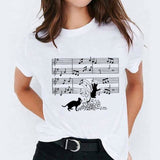 Graphic T Shirt for Women Elephant Love Fashion Print T-shirts Top Womens Tee T-Shirt CZ22649 / M