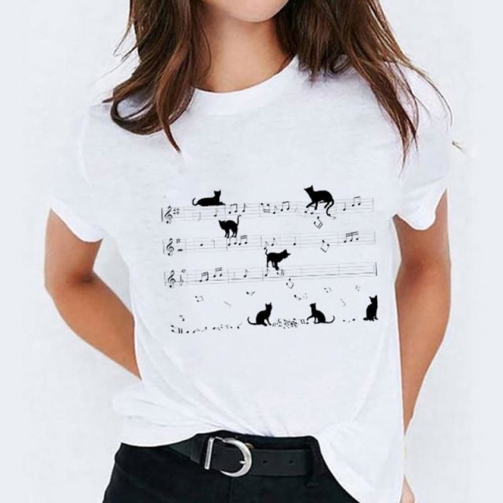 Graphic T Shirt for Women Elephant Love Fashion Print T-shirts Top Womens Tee T-Shirt CZ22650 / XXL