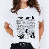 Graphic T Shirt for Women Elephant Love Fashion Print T-shirts Top Womens Tee T-Shirt CZ22651 / S