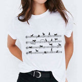 Graphic T Shirt for Women Elephant Love Fashion Print T-shirts Top Womens Tee T-Shirt CZ22652 / L