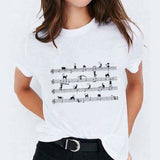 Graphic T Shirt for Women Elephant Love Fashion Print T-shirts Top Womens Tee T-Shirt CZ22653 / M